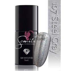 Oja UV Semilac 107 gri metalizat Steel Gray 7 ml